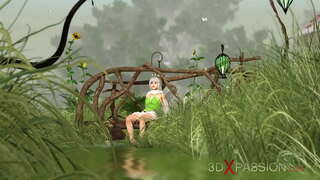 Nóng tình dục! Đẹp cổ tích và gnome trong làng